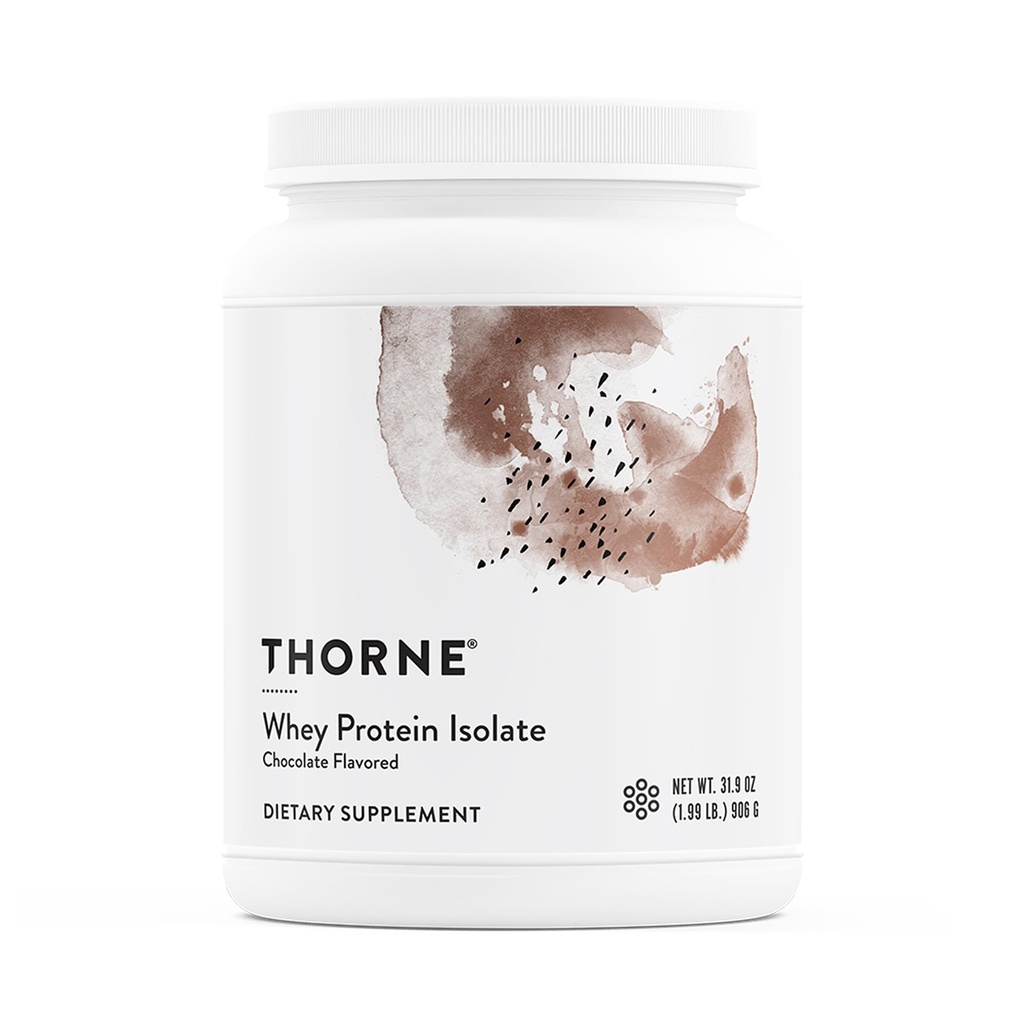 THORNE - Srvátkový proteín Izolát - Vyvážené Aminokyseliny Profil s BCAA - 21 Grams of Easy to Digest Wheey Protein Powder - NSF Certified for Sport - Chocolate - Gluten & Soy-free - 30 Servings