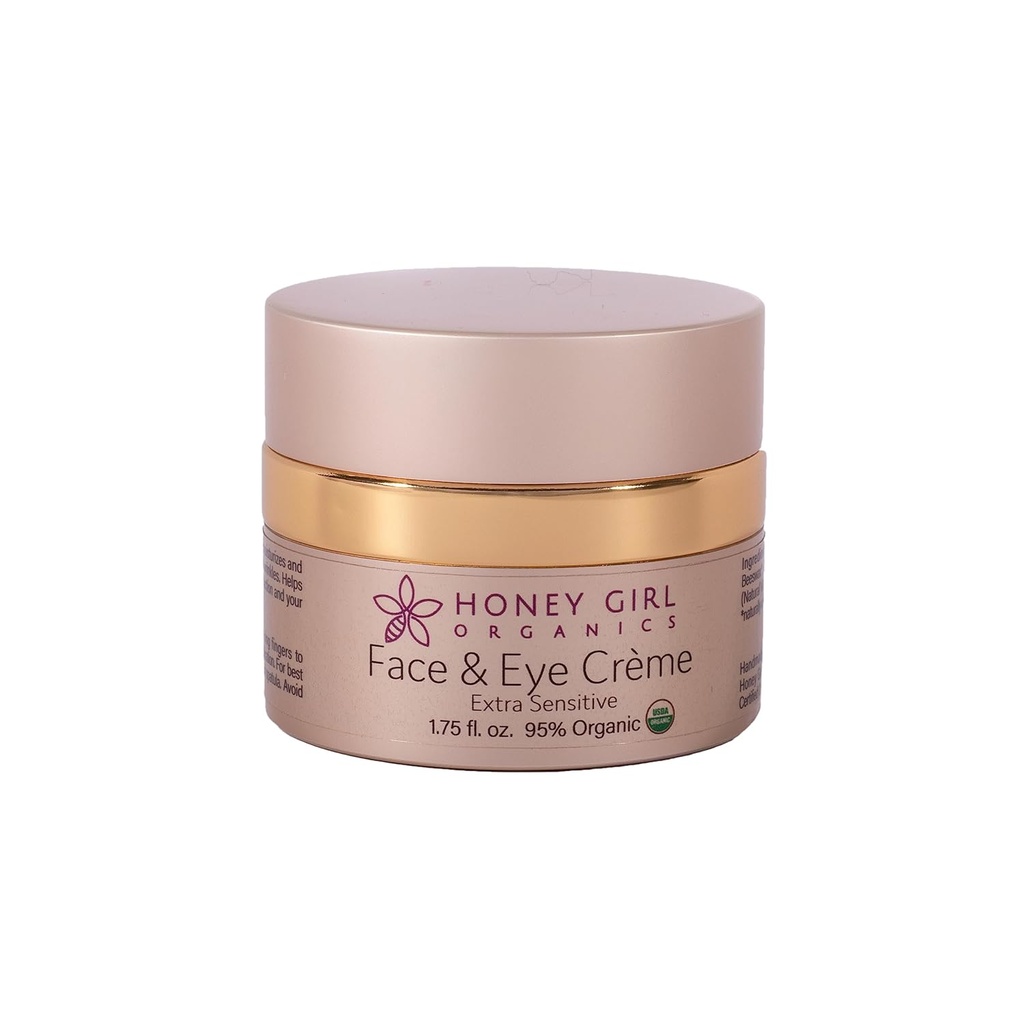 Honey Girl Organics Extra citlivé tváre a oči Creme, 1.75 Fluid Ounce