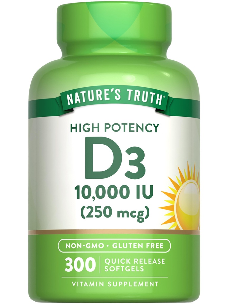 Pravda prírody vitamín D3 10000 IU Softgels 