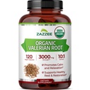 Zazzee USDA Organic Valerian Root 10:1 Extract, 3000 mg Sila, 120 Vegan Capsules, 4 Month Supply, Valeriana officinalis, 10X Potency, 100% Vegetarian, All-Natural, Non-GMO, Made in The USA
