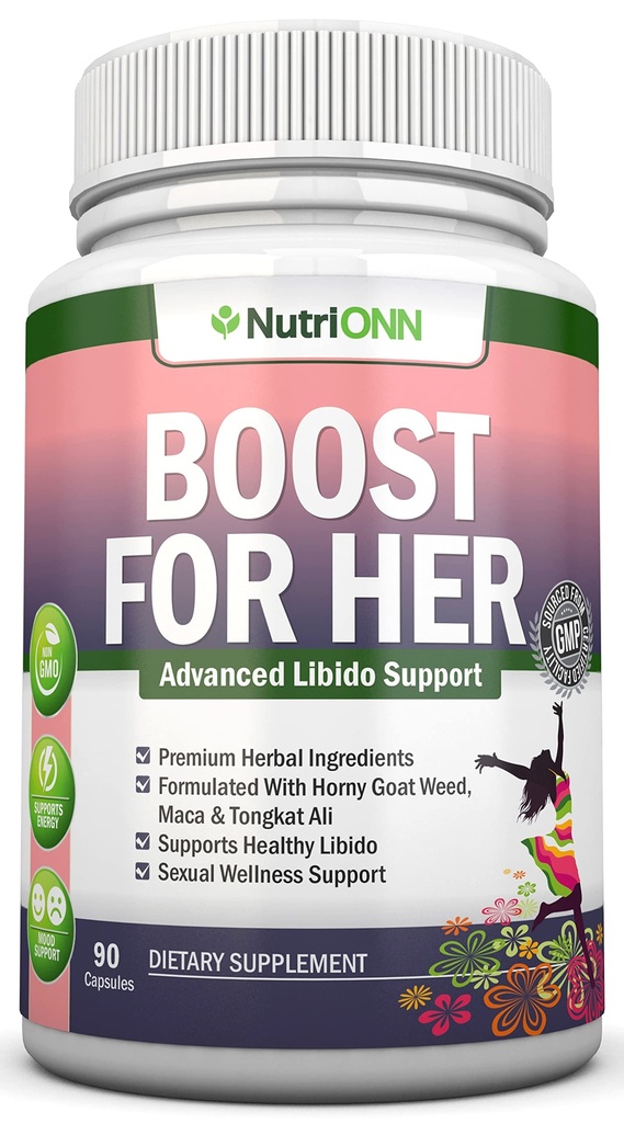 Boost pre jej Libido Booster pre ženy aktivuje a vylepšuje Libido - Mood & Desire Boost - Non-GMO - Všetky prírodné bylinné afrodiziakum - s rohatým kozím burinou, Maca, Tongkat Ali & Tribulus - 90 Kapsule