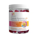 vH esenciálne probiotické Gummy s prebiotikami a brusnicami, Koncentrovaný extrakt pre zdravie močových ciest, podporuje Vaginal mikroflora Balance pre zdravé Feminine Tract, 60 gróf