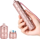 Portable Metal Pill Medicine Organizátor - Nepremokavé Pill Case Compact Travel Pill Box Týždenná hliníková zliatina Kontajner, 7 Day Daily Pill Organizátor Holder pre malé pilulky, Ružová S