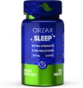 ORZAX spánok - melatonín 5 mg, vitamín B6 a 5-HTP doplnok - vitamíny pre odpočinok pre dospelých (120 tabliet)