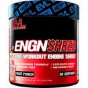 EVL Ultimate pred tréningom Powder - Termogénna podpora spálenia tukov Powder Drink pre trvalú energiu Focus a výdrž - ENGN Shred Intense Creatin Free Preworkout Drink Mix - Fruit Punch