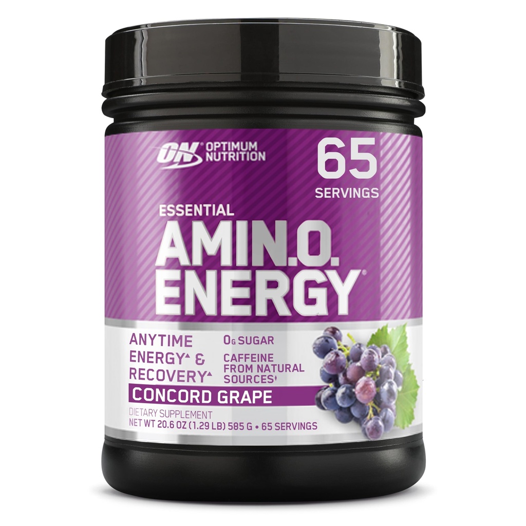 Optimálna výživa Amino Energy - Pre cvičenie so zeleným čajom, BCAA, Aminokyseliny, Keto Friendly, Zelená káva extrakt, Energetický prášok - Concord Grape, 65 Servings (Packaging May Vary)