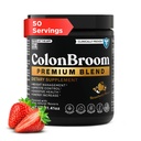 ColonBroom Premium Powder Supplement (Jahoda) - Colon Broom Psyllium Husk Powder Drink - bez lepku, Non-GMO Colon čistí úľavu od chuti a zdravia, 50 Slúži