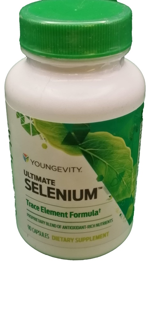 Youngevity Ultimate Selenium + Kofaktory - Essential Mineral Supplement for Immune Support, Antioxidant Defense, funkcie štítnej žľazy, a Cellular Health (I-selenometionín) - (90 Kapsule)