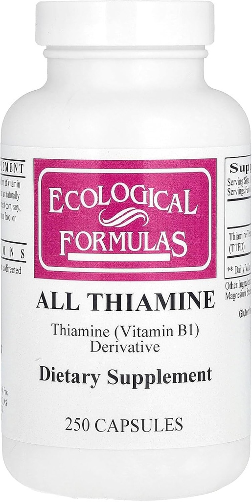 Ekologické zloženie Allitiamín Vitamín B1 Kapsula, 50 mg, 250