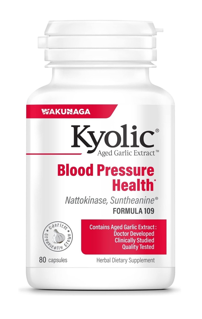 Kjolic Aged cesnak extrakt vzorec 109, krvný tlak zdravie