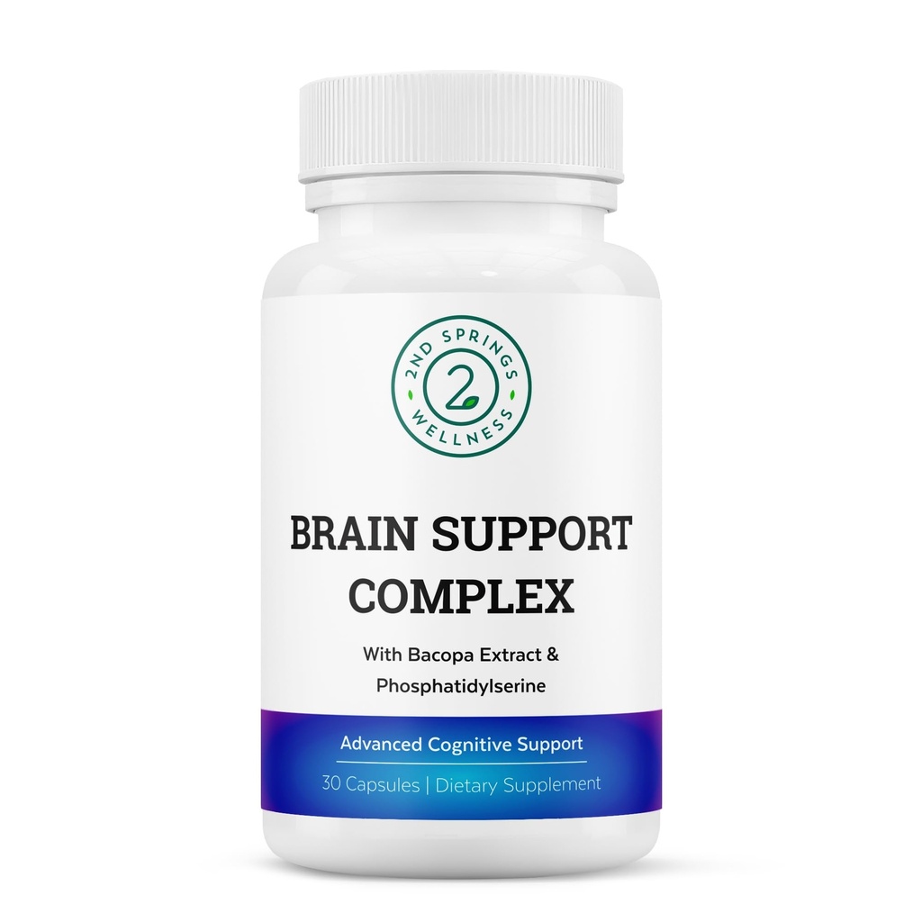 Komplex podpory mozgu - Advanced Cognitive Suplement with Ginkgo Biloba, Bacopa Monnieri, Fosfatidylserin, Huperzine-A, St. John's Wort - 30 Ct