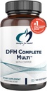 Designs for Health DFH Complete Multi with Copper - Complex Multivitamín + Mineral Supplement with Folát, 1000 IU Vitamín D, Immune Support Vitamíny - Multivitamín bez železa (120 kapsúl)