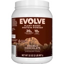 Evolve Plant Based Protein Powder, Double Chocolate, 20g Vegan Protein, Dairy Free, Non-GMO, 3g Fiber, Exclusive, 2 libra (Backaging May Vary)