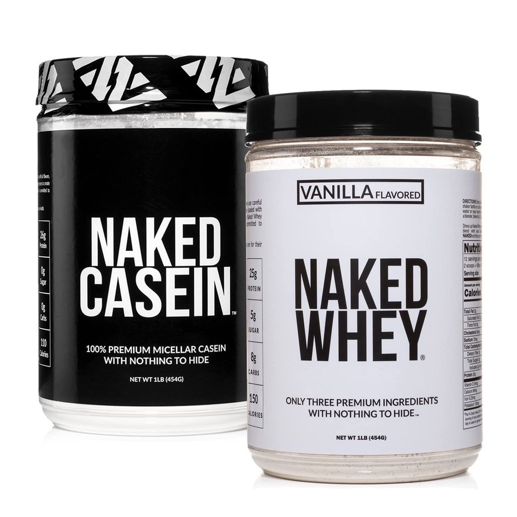 Naked Grass Fed Protein Bundle: 1LB Casein a 1LB Vanilla Srvátka