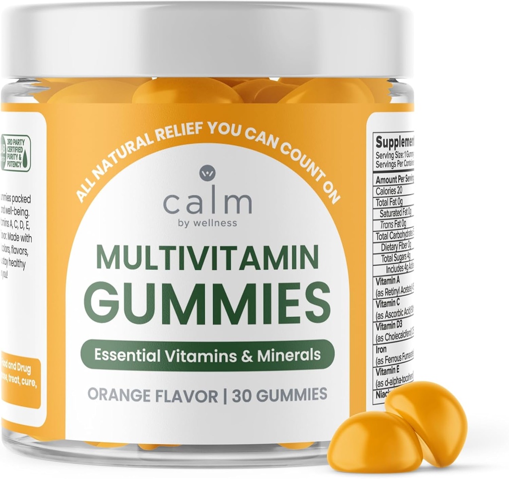 Pokoj wellness Multivitamínové Gummy - Všetky prírodné vegánske dospelý multivitamín Gummy - balené s antioxidant vitamíny C & E, B12, B6, kyselina listová, kyselina pantoténová - nevyhnutné pre celkové zdravie