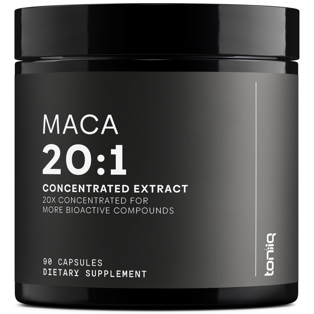 Maca Root - Ultra vysoká potencie 20:1 extrakt - čierna, červená a žltá Maca Complex - Single Origin, Wildcrafted & Highly Concentrated - Third-Party Lab Tested - 90 Kapsule