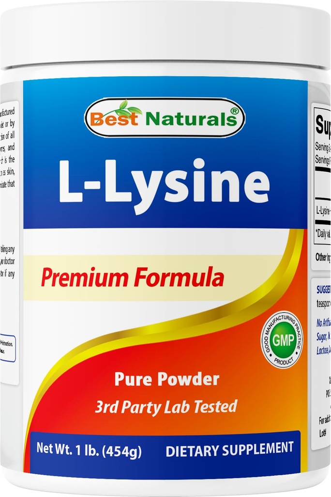 Best Naturals Lysin Powder, 1 libra - 100% Pure (1 LB (Pack of 1))
