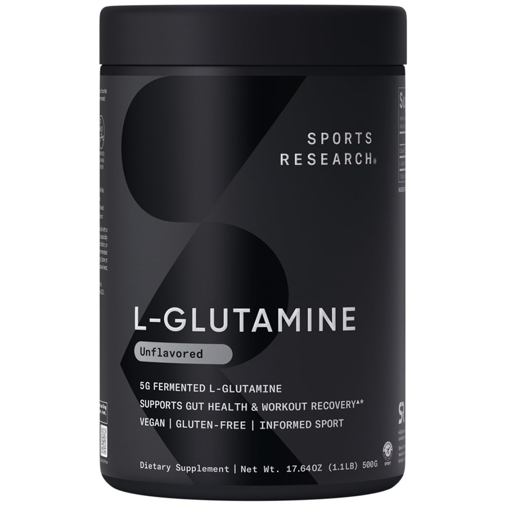 Športový výskum L-Glutamine - Cvičenie zotavenie, Immune Health & Gut Health Support - 5 G per Serving - 17.64 Oz