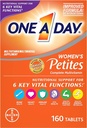 Jeden deň Dámske Petites Multivitamín, Doplnenie s vitamínom A, vitamín C, vitamín D, vitamín E a zinok pre imunitnú podporu zdravia, B vitamíny, biotín, folát (ako kyselina listová) a viac, 160 Počet
