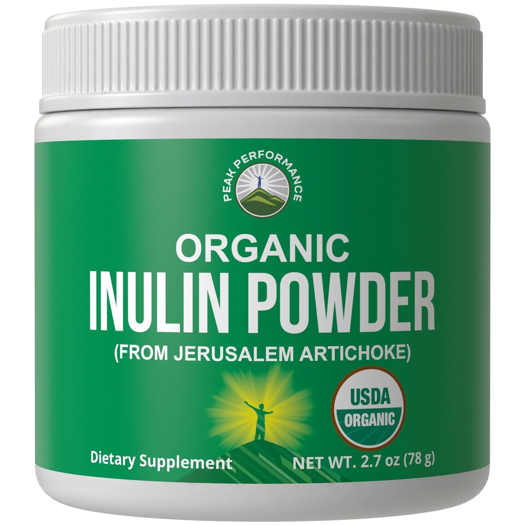 Organické inulín prášok Natural Prebiotic Fiber pre zdravie Gut. USDA Organic Raw Plant Based Vegan Prebiotiká FOS Dodatok z Jeruzalema Artičok. HSA + FSA Schválený len zoznam oprávnených vitamínov