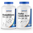 Nutricost Alpha Kyselina lipová 600mg, 240 Caps Glutatión 500mg, 240 Caps