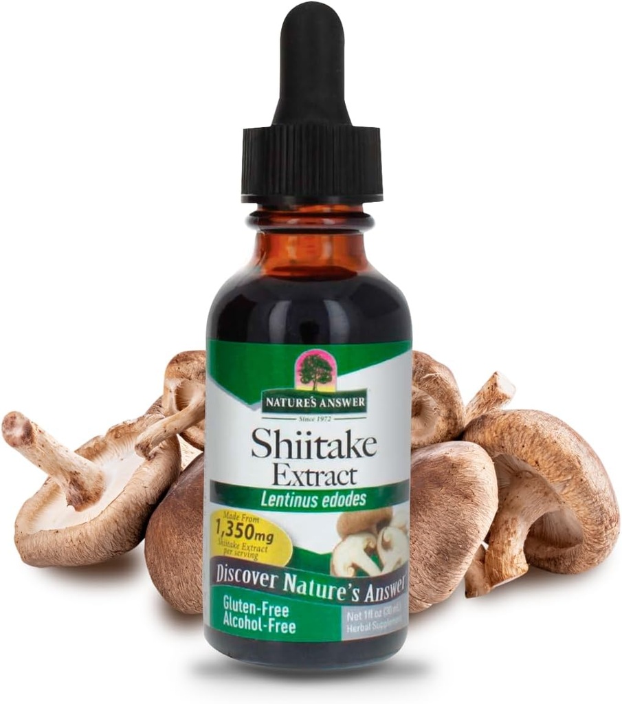 Nature's Answer Shiitake Mushroom Extract Alkohol Bez alkoholu 1 Fluid Ounce