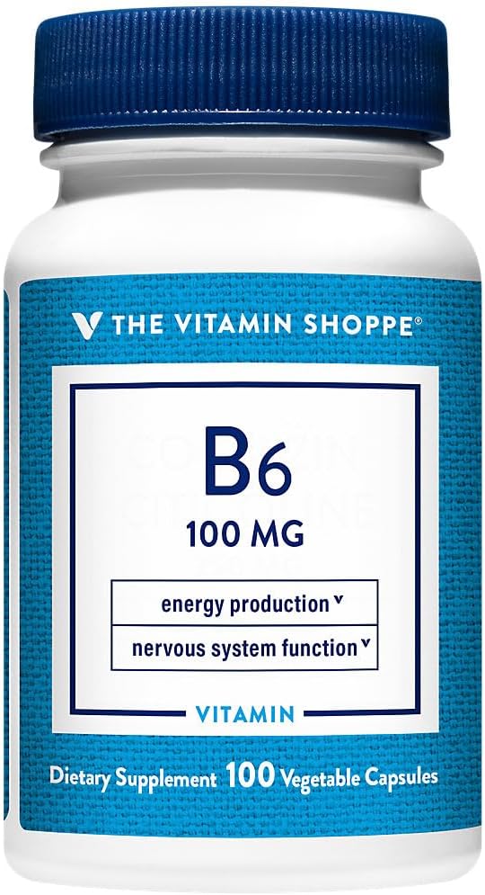 Vitamín Shoppe B6 100MG (100 kapsúl)