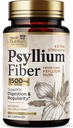 Psyllium Husk Kapsule 1500 mg - Prírodné Fiber Supplement Pills, Daily Digestion, Colon Health, & Regularity Support, Plant Based Psyllium Husks Powder Caps, Vegan, Non-GMO - 180 Veggie Capsules
