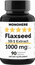 MONOHERB Ľanový výťažok 1000 mg - 90 Vegetariánske kapsuly