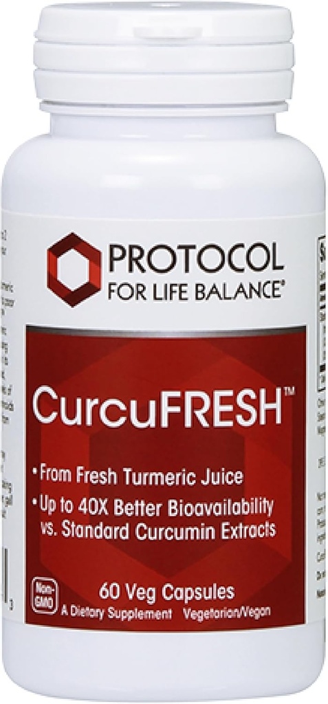 PROTOKOL PRE ŽIVOTNÉ BILANČNÉ CurcuFresh - 40x Absorpcia - kurkumínový prášok na šťavu - s kurkumínoidmi - z Curcuma Longa - Vegan a non-GMO - 60 Veg kapsúl