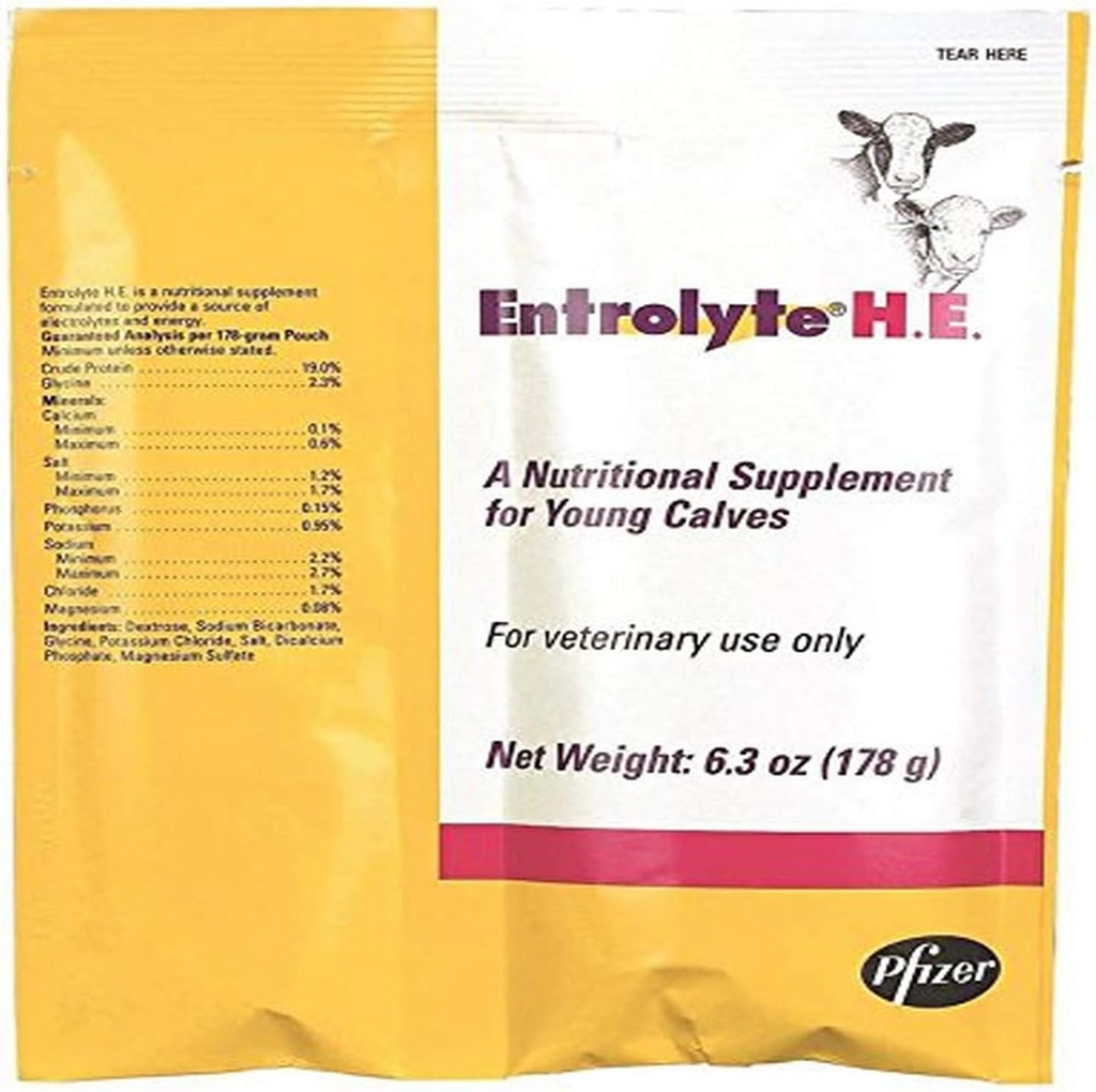 8152 Electrolyte H.E. Pakets for Young Calves, 178g