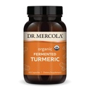 Dr. Mercola Organic Fermented Turmeric - 370 mg Fermented Turmeric - High-Biological Curcuminoids - USDA Organic, Non-GMO, Gluten-Free & Soy-Free - 60 Kapsule (30 Servings)