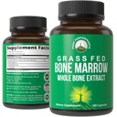 Peak Performance Grass Fed Bone Marrow - celý kostný extrakt doplnok 180 Kapsule Superfood pilulky bohaté na kolagén, vitamíny a aminokyseliny. z kostnej Matrix, Marrow, Kartilage. Tablety predkov