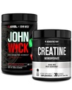 Jacked Factory X John Wick - Wick Mode Pred tréningový prášok (Osaka Cherry Blossom, 40 Servings) a Creatin Monohydrate Powder (Unflavred, 30 Servings)