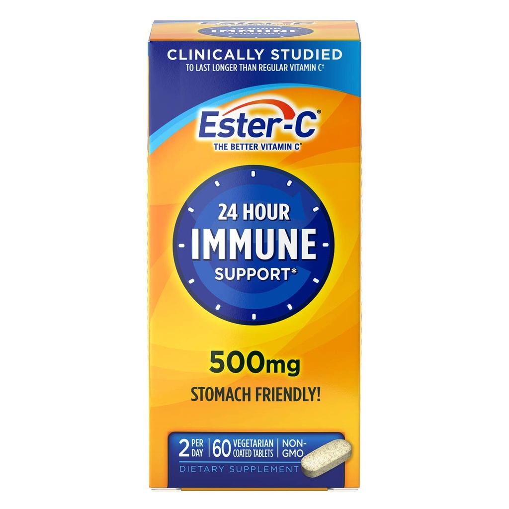 Ester- C vitamín C, 500 mg tablety, 60- Count fľaše (balenie 2)