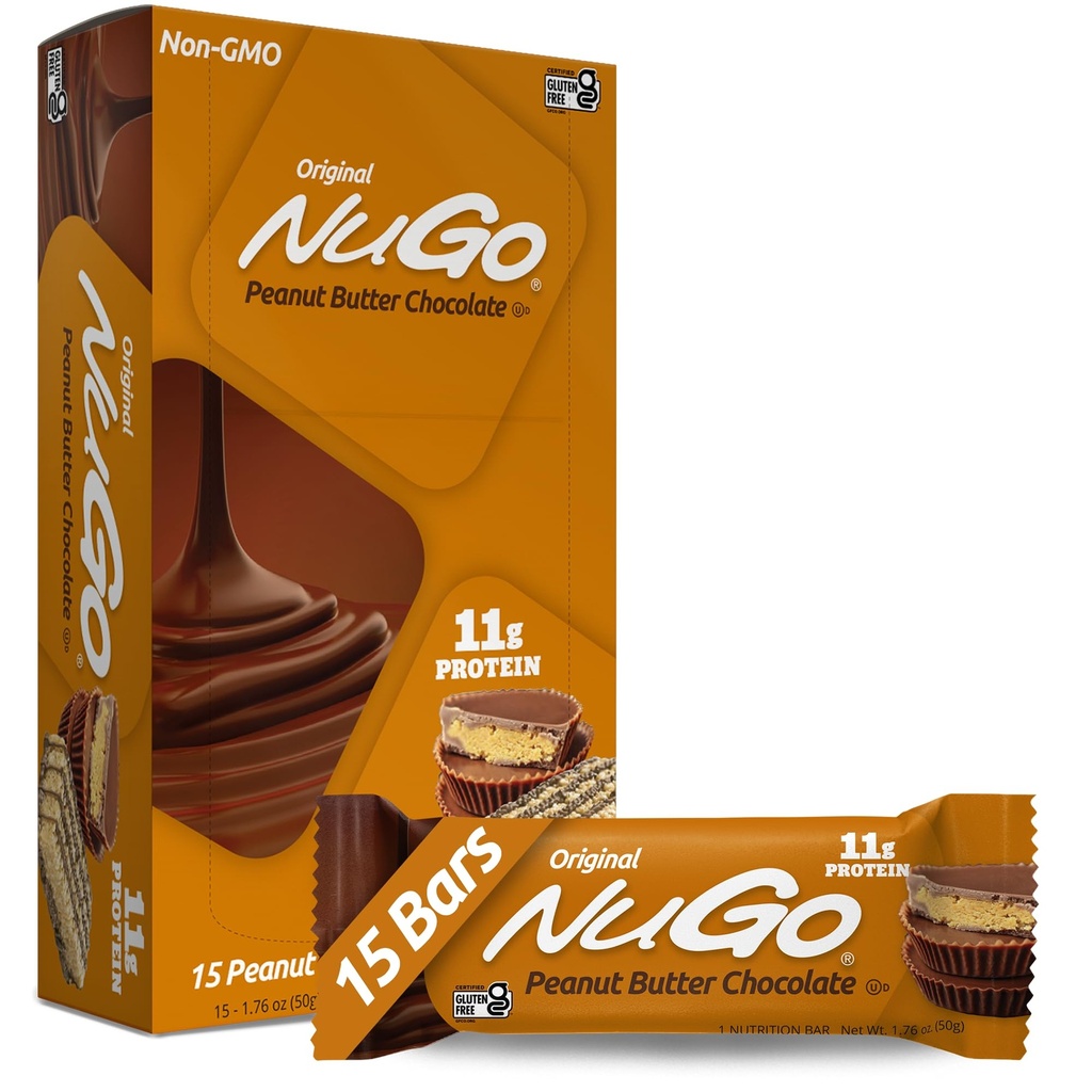 NuGo Protein Bar, Arašidové maslo, 11g Bielkoviny, bez lepku, 15 g