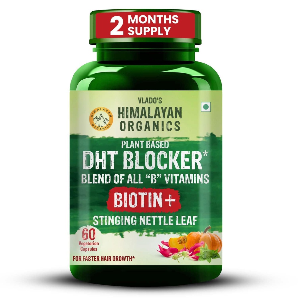 Himalayan Organics Plant-Based DHT Blocker s dobrotou netle listy 