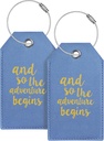 Batožina Tag & Počiatočná batožina Tagy pre kufre Kožená taška Tagy pre batohy kabelka školský nástroj s názvom ID label Cestovanie Essentials, Unikátny Fun Blue Personalizované Tagy 2 balenie