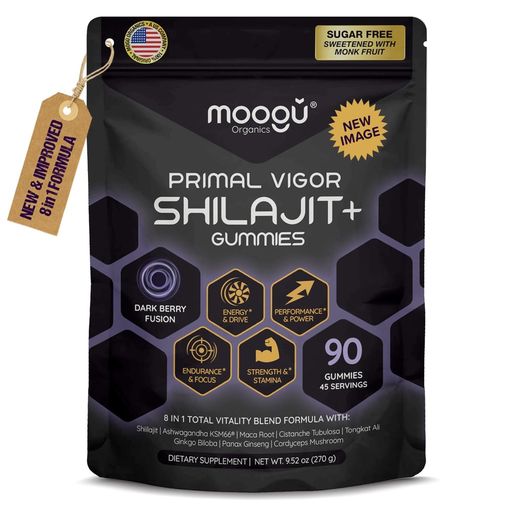 18, 000mg Pure Himalayan Shilajit (90 Gummies) Ashwagandha, 75% Fulvic Acid & 85+ Trace Minerals I Men, Women I Panax Ginseng, Rhodiola, Turmerica, Gingko Biloba, Cordyceps, Stinging Nettle.