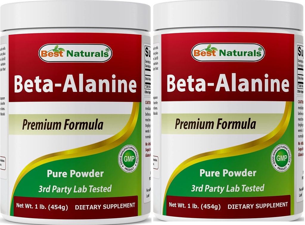 Najlepšie prírodné Beta Alanyne Pure Powder 1 libra (1 LB (Stock of 2))