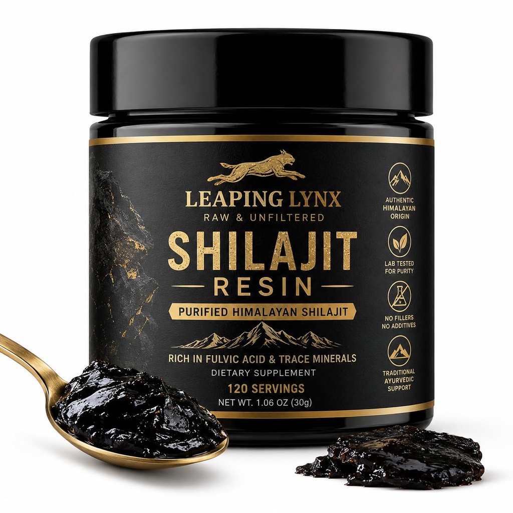 Himalayan Shilajit Resin [1 000 mg] Pure Shilajit Organic Natural  Stopové minerály