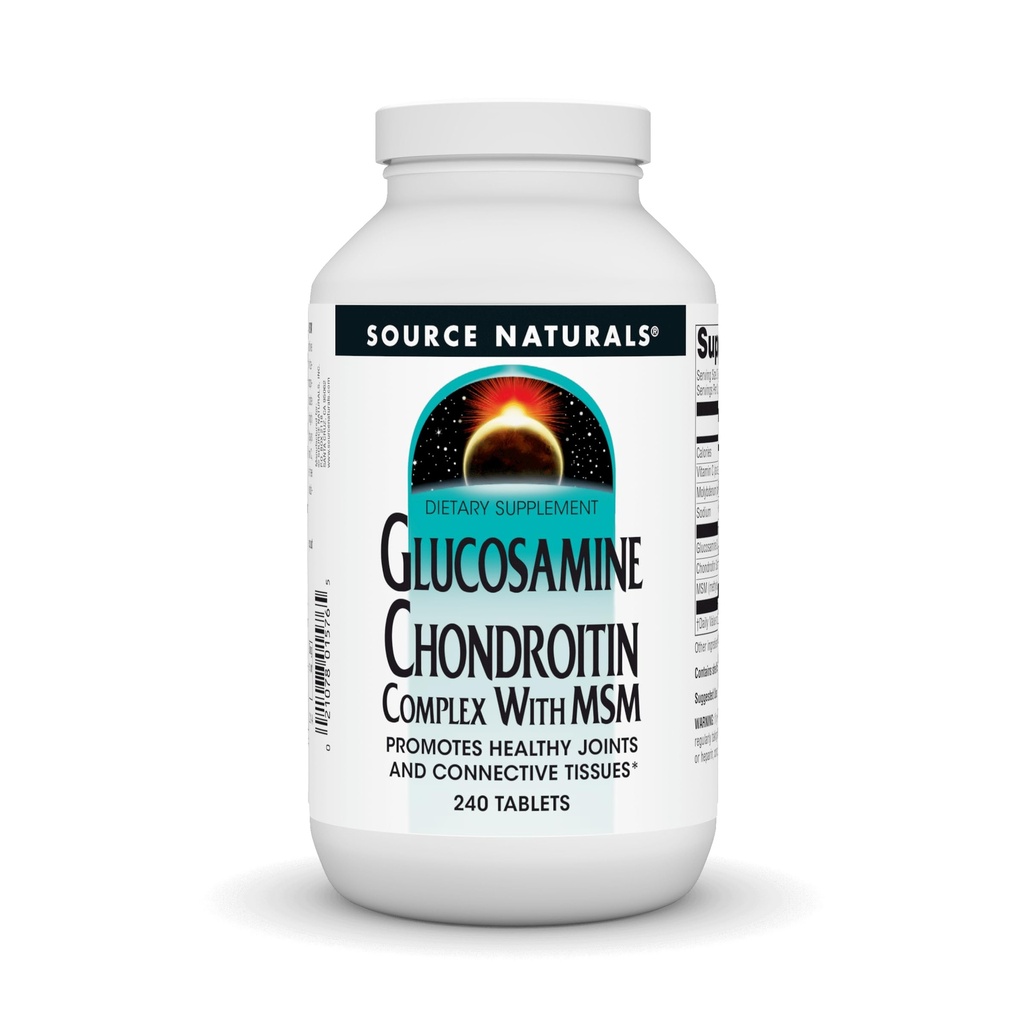 Zdroj Naturals Glucosamine Chondroitin komplex s MSM, podporuje zdravé kĺby a Connective Tossues* - 240 tabliet