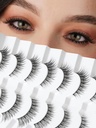 Prírodné riasy mačiek Falošné Lashes Wispy 14mm Falošné riasy Prírodný vzhľad 0.1MM Tenký pás Lashes Pack C C Curl Fake riasy Wispy mačka oko Lashes 3D objem Siligli Lashes 7 pár