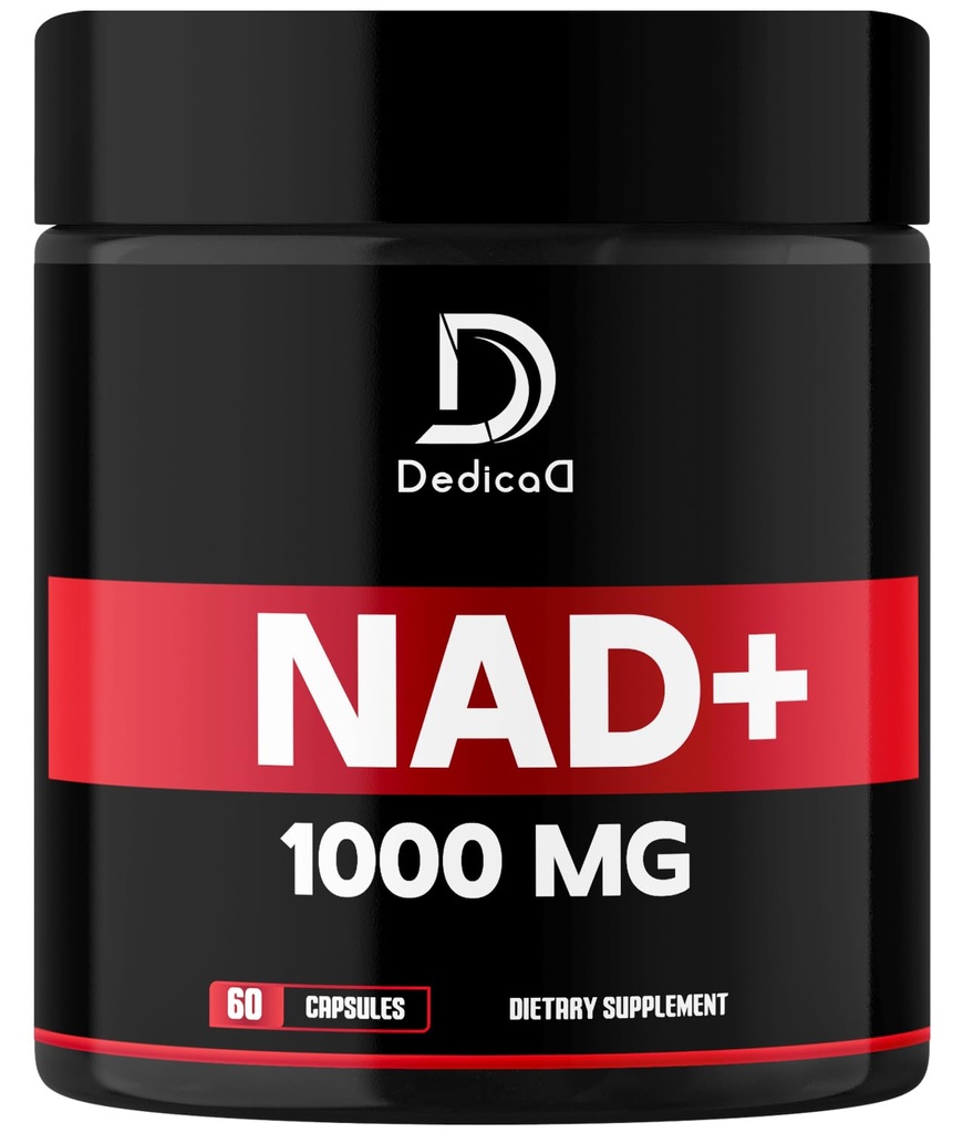 NAD Supplement 1000 mg - Pure NAD Supplement - Energy and DNA Repair, Aging Defense, Brain Function - 60 kapsúl