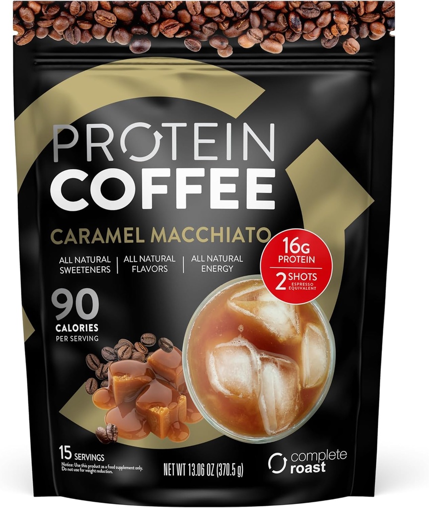 Kompletné roast karamel Macchiato káva proteín