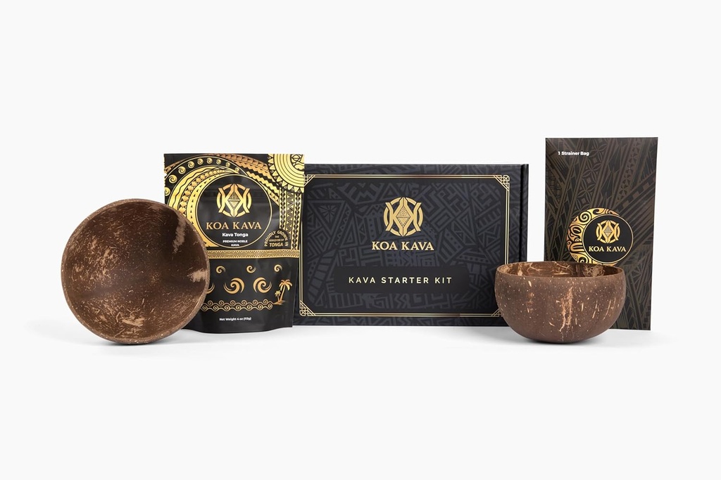 Koa Kava Tea Starter Kit - všetko, čo potrebujete, aby ste začali robiť Kava korene a pocit pravej Kava Kava Relaxácia