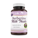 Berberine HCL 1200mg s mliekom bodliak a cejlón škorica, Ampk metabolický aktivátor, zdravý imunitný systém a gastrointestinálny wellness, 40 Servings, 120 Veggie Capsules