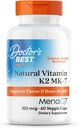 Najlepšie prírodné vitamín K2 Mk-7 s MenaQ7, 100mcg vitamín K2 doplnok podporuje zdravie kostí, non-GMO, 60 Veggie kapsule