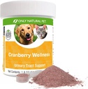 Len prírodné domáce zviera Cranberry Wellness Antioxidant prášok pre psy a mačky - Nutritional Berry prášok doplnok pre močových ciest zdravie s vitamínom C - 110 porcií