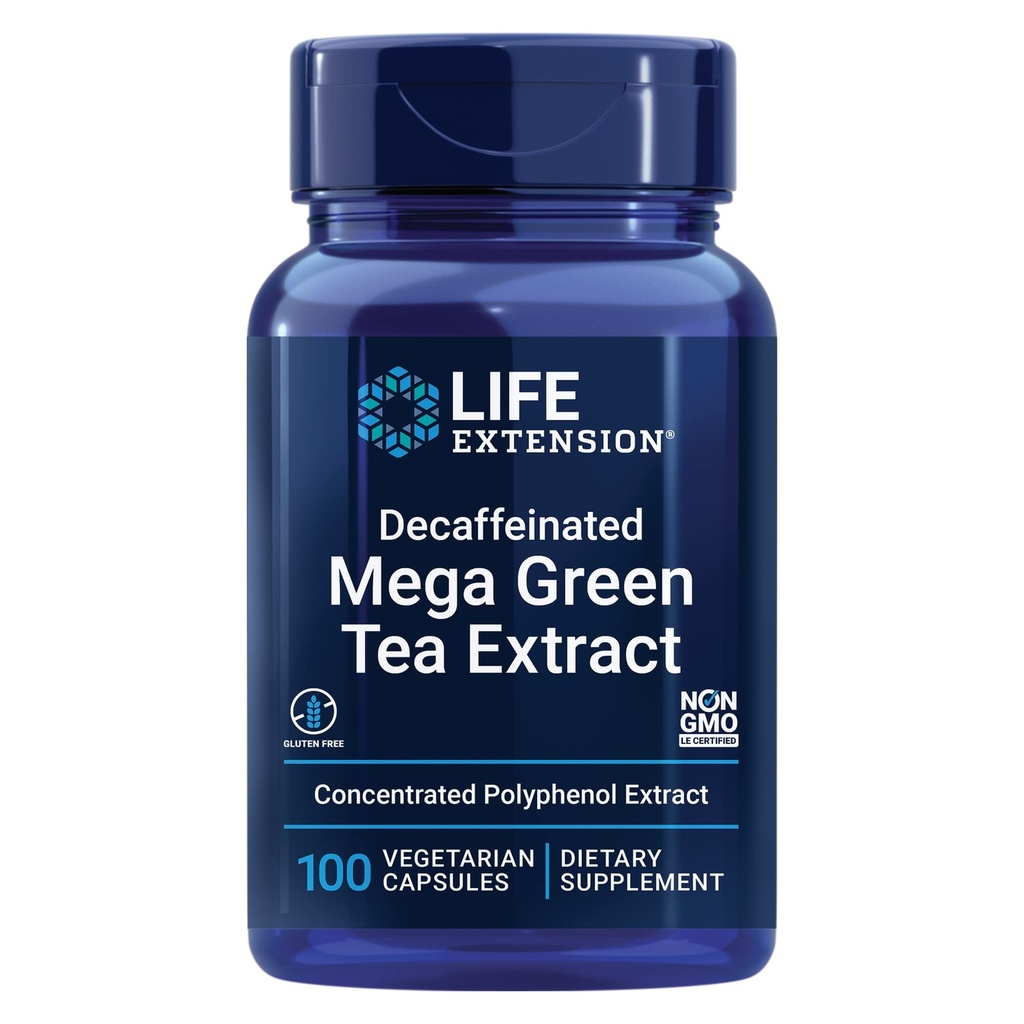 Life Extension Decaffeinate Mega Green Tea Extract 